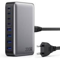 OEM Cargador Usb-c De 200 W, Cargador R&aacute;pido Con Tecnolog&iacute;a Gan Iii, 8 Puertos Pd Qc Pps, Compatible Con Port&aacute;tiles (65 W)