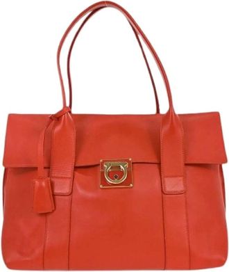 Ferragamo Pre-owned Handbags, female, Red, Size: ONE SIZE Pre-owned Handbag