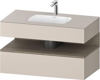 Duravit Qatego Lavabo Encastrado Con Base De Lavabo Consola, - Duravit