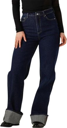 Edited Dames Jeans Hale Denim Broeken - Dames - Regular Fit Jeans - Blauw - L - Denim - Jeans
