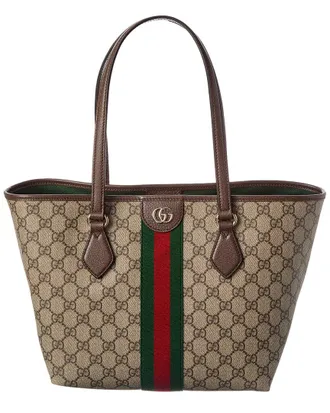 Gucci Ophidia Small Gg Supreme Canvas & Leather Tote