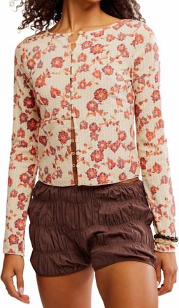 Free People Tilly Long Sleeve Top In Tea Combo