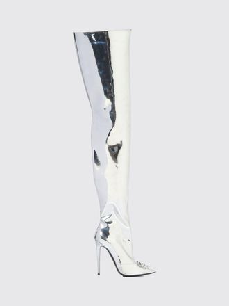 Philipp Plein Patent Over-the-Knee Boots with a High Stiletto Heel