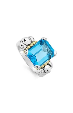 Lagos Glacier Cocktail Ring in Swiss Blue Topaz at Nordstrom, Size 7