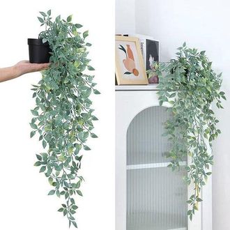 OEM Planta Colgante Artificial, Planta De Eucalipto Artificial En Maceta, Para Interiores, Dormitorio, Ba&ntilde;o Estilo Bohemio, Hogar, Estilo 10