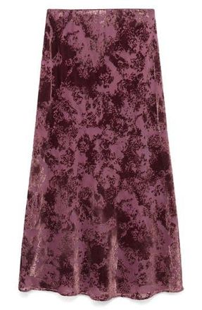 Mango Jacquard Skirt in Burgundy at Nordstrom Rack, Size Small/medium
