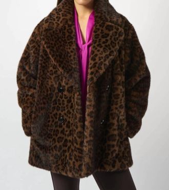 Joseph Ribkoff Double-Breasted Coat In Leopard