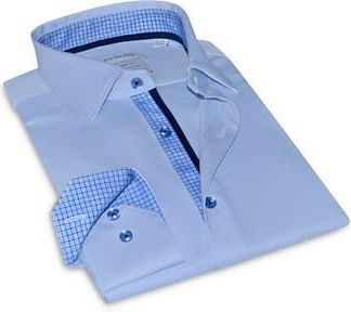 Levinas Tailored Fit Solid Cotton Dress Shirt in Lt Blue at Nordstrom Rack, Size Xxx-Large