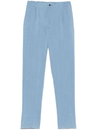 Kiton drawstring trousers - men - Cotton - 52 - Blue