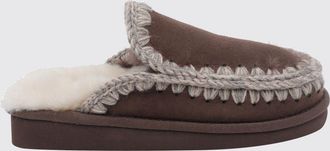 Mou Eskimo Suede Mules with Contrast Stitching and a Lightweight EVA Sole