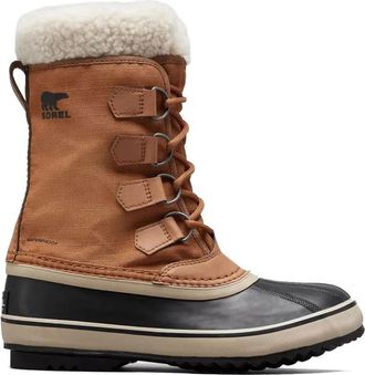 Sorel Winter Carnival lace-up shearling-cuff boots - women - Lamb Shearling/Calf Leather/Rubber/Nylon - 8.5 - Brown