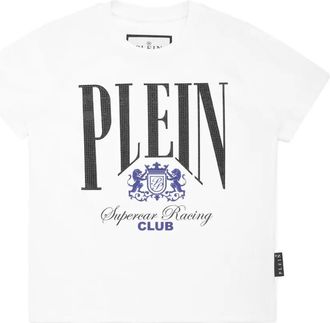 Philipp Plein Racing Club jersey T-Shirt - kids - Cotton - 12 yrs - White