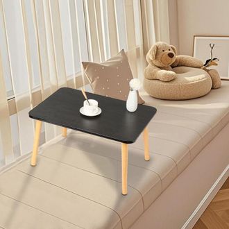 OEM Mesa Baja - Madera - 60 X 40 X 40 Cm - Para Dormitorio Balcon Oficina Exterior - Negro - 1 Unidad