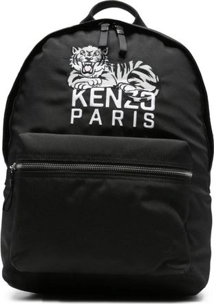 Kenzo Black logo-embroidered backpack