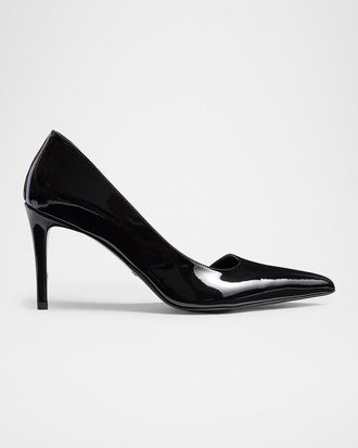 Khaite Jett Patent Leather Stiletto DOrsay Pumps