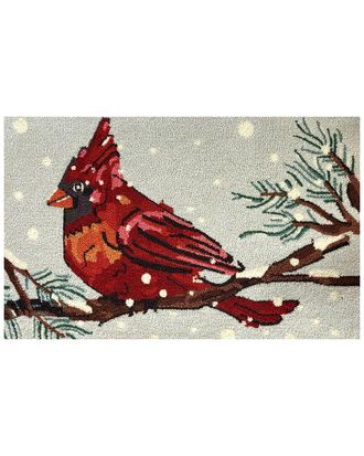 The Rug Market Cardinal In The Snow 24X36in Doormat
