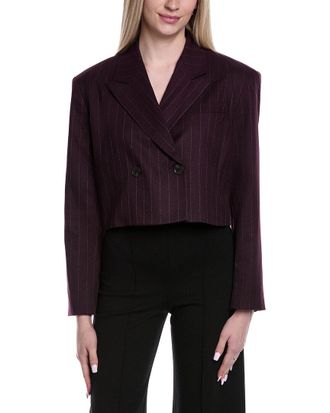 Kenneth Cole Stripe Cropped Jacket