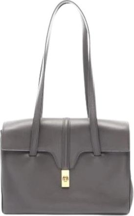 Celine Pre-owned Vintage Shoulder Bag - Dames - Vintage Schoudertas - Grijs - ONE Size - Leer - Vintage