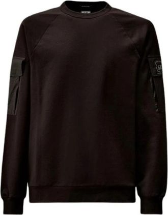 C.P. Company Metropolis Series Stretch Fleece Mixed Crewneck - Heren - Sweatshirts - Zwart - M - Hoodies & sweatvesten