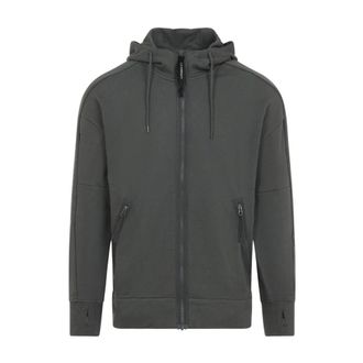 C.P. Company Open Hoodie - male - C.P. Company - Zip-throughs - Gray - M - Sweatshirts & Hoodies
