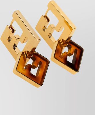 Fendi enduring geometric design earrings