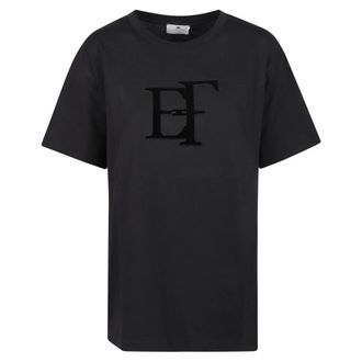 Elisabetta Franchi Mujer, Camisetas, Negro, Talla: S