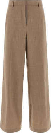 Fabiana Filippi Beige Mlange wool pants