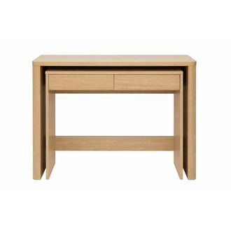 Miliboo Consola De Apoyo Para Oficina Con Cajones Acabado Madera Clara Roble L110 Cm Enola