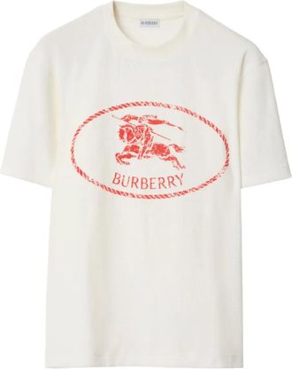 Burberry T-shirt con logo - Bianco