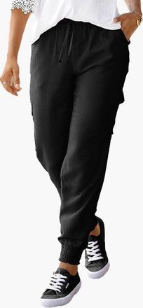 Lascana Cargo Jogger Pants in Black at Nordstrom, Size 10