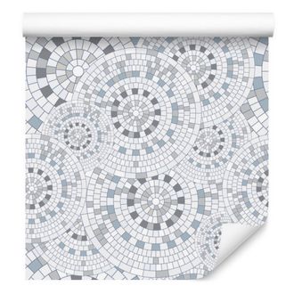 OEM Carta Da Parati A Mosaico Nei Toni Del Grigio Per Soggiorno E Camera Da Letto, 50x1000 Cm