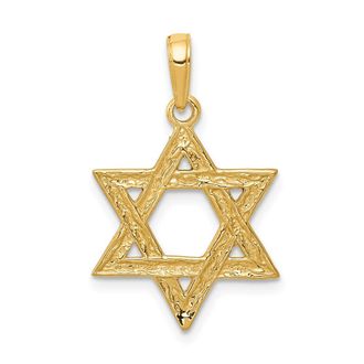 Diamond2Deal 10k Yellow Gold Star of David Pendant