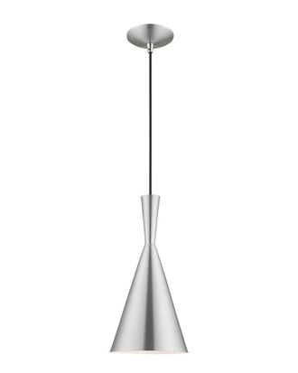 Livex Lighting Livex Metal Shade 1 Lt Brushed Aluminum Mini Pendant