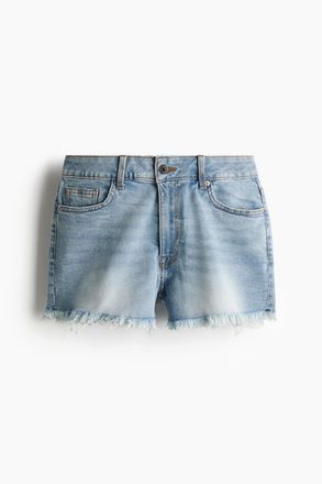H&M Denimshorts mit hohem Bund - Helles Denimblau