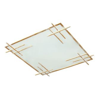 Tosel Plafones metal blanco marfil y oro