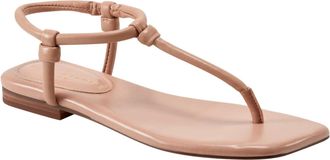 Marc Fisher Maycee Sandal Womens Natural Leather T-Strap Thong ZOGG3696