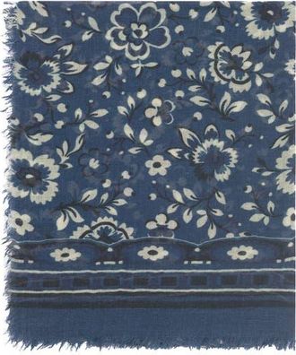 Gerard Darel Rosalyn Floral Scarf in Indigo at Nordstrom