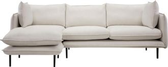 HOME AFFAIRE Ecksofa »Somba L-Form« mit dickem Keder, Ottomane wahlweise links oder rechts