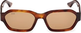 GCDS Gd 0076 Zonnebrillen - unisex - Zonnebrillen - Bruin - 55 MM - Accessoires