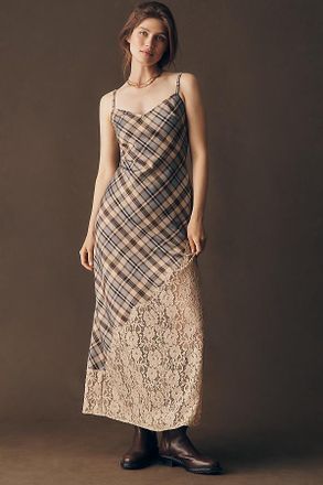 Avec Les Filles Bias Lace Maxi Dress