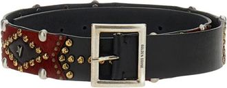 Golden Goose Accessoires, Dames, Zwart, 80 CM, Leer, Molly Riem