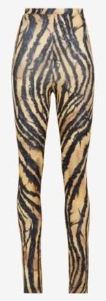 Roberto Cavalli Zebra-Print High-Waist Leggings, Brand Size 42 ( US Size 8 )