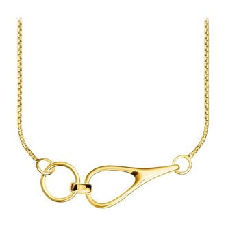 Thomas Sabo Womens Necklace Iconic 925 Sterling Silver 750 Yellow Gold Plating Ke1855-413-39-L45V