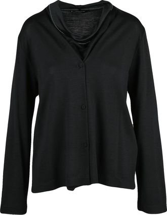 Fabiana Filippi Black Viscose-Blend Knit Blouse
