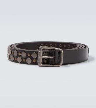 Christophe Lemaire Studded leather belt