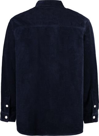 Isabel Marant Mens Ritchie Wool-Linen Overshirt Blue Shirt