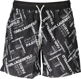 Karl Lagerfeld Zwarte Polyester Mannen Zwemshort