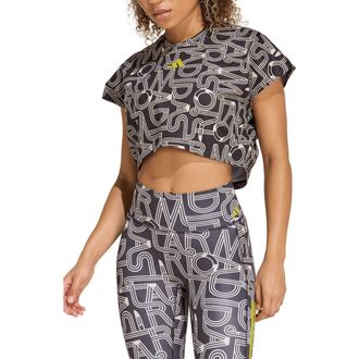 adidas x Farm Rio Training Tank Top in Black/Crystal Linen/Lime at Nordstrom Rack, Size Medium