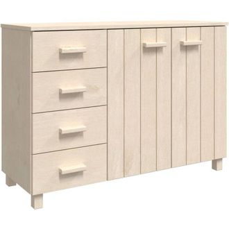 vidaXL Aparador Hamar Madera De Pino Maciza Marr&oacute;n Miel 113x40x80 Cm Vidaxl