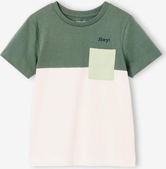 Vertbaudet Jungen T-Shirt, Colorblock englischgr&uuml;n